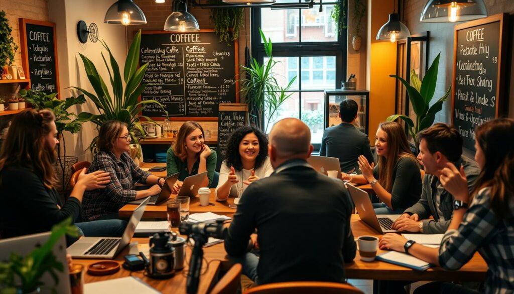 Kommunikation beim Blogger-Networking