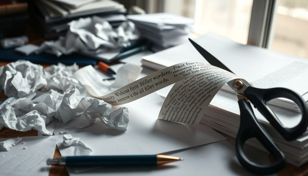Überflüssige Details und Füllwörter eliminieren